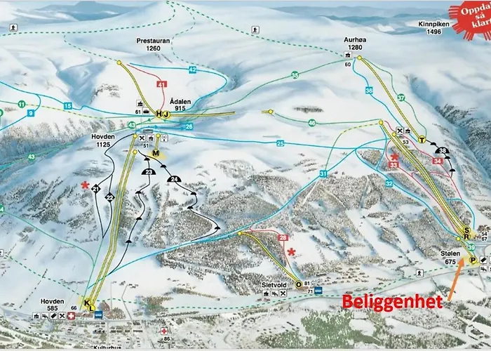 Semesterbostad Ski-in Ski-out High Standard Cabin, 3 Bedroom Oppdal